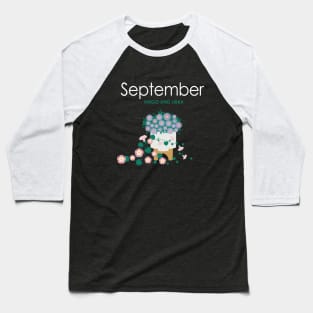 September Birth Flowers Baseball T-Shirt